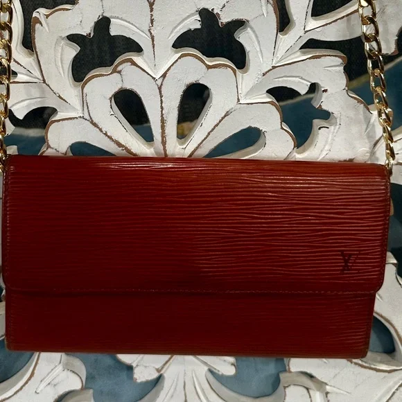 Louis Vuitton Epi Leather Cognac Brown Long Wallet Clutch - Picture 8 of 12